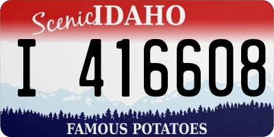 ID license plate I416608