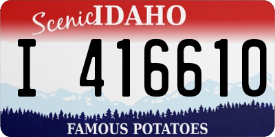 ID license plate I416610