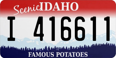 ID license plate I416611
