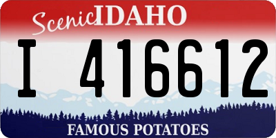 ID license plate I416612