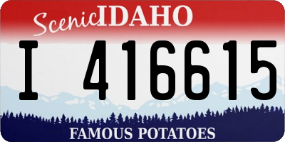 ID license plate I416615
