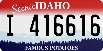 ID license plate I416616