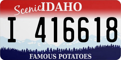 ID license plate I416618