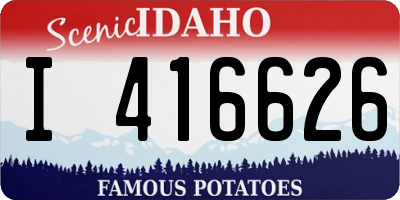 ID license plate I416626