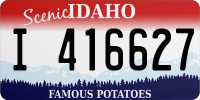 ID license plate I416627