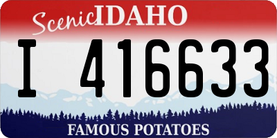 ID license plate I416633