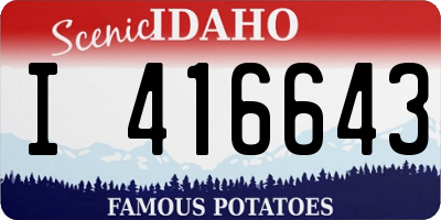 ID license plate I416643