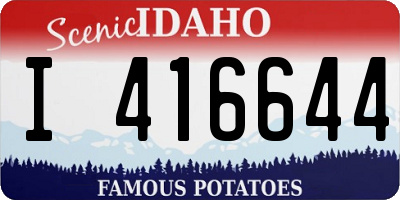 ID license plate I416644