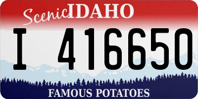 ID license plate I416650
