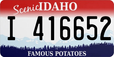 ID license plate I416652