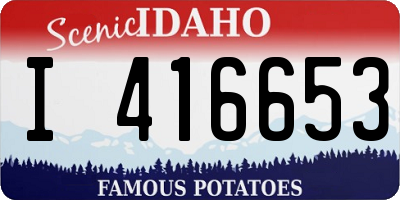 ID license plate I416653
