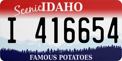 ID license plate I416654