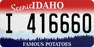 ID license plate I416660