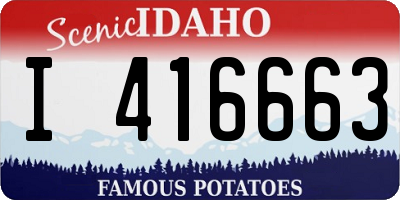 ID license plate I416663