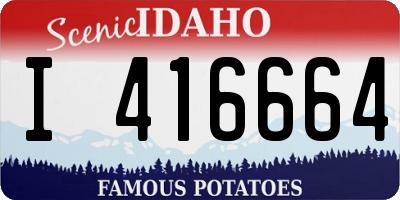 ID license plate I416664