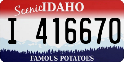 ID license plate I416670