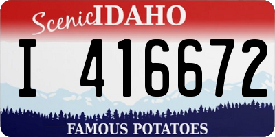 ID license plate I416672