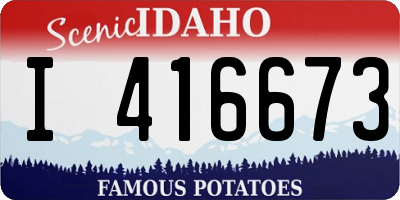 ID license plate I416673