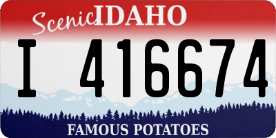 ID license plate I416674