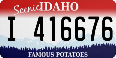 ID license plate I416676
