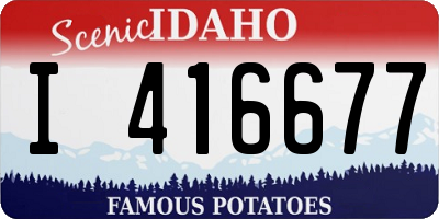 ID license plate I416677