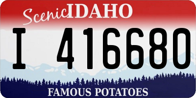 ID license plate I416680