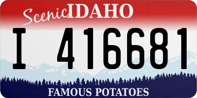 ID license plate I416681
