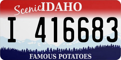 ID license plate I416683