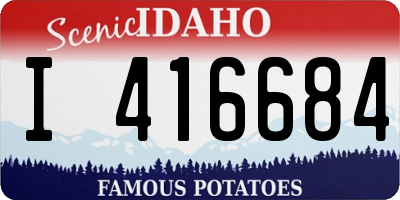 ID license plate I416684