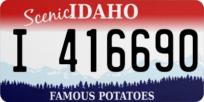 ID license plate I416690