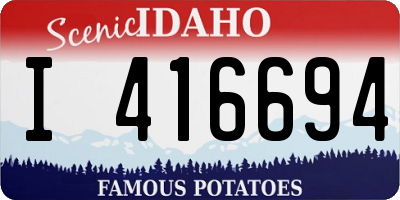 ID license plate I416694