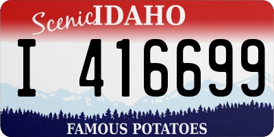 ID license plate I416699