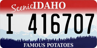 ID license plate I416707