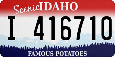 ID license plate I416710