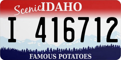 ID license plate I416712
