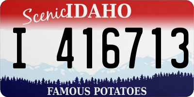 ID license plate I416713