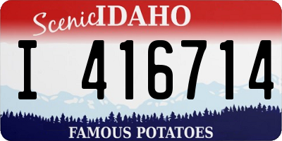 ID license plate I416714