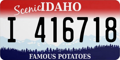 ID license plate I416718