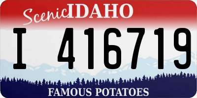 ID license plate I416719