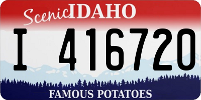 ID license plate I416720