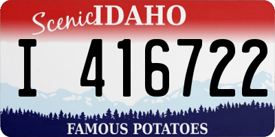 ID license plate I416722