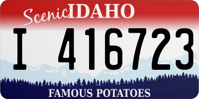 ID license plate I416723
