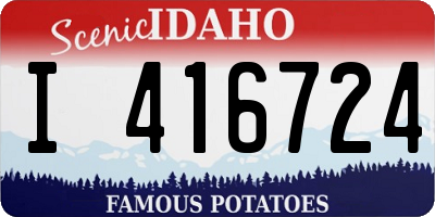 ID license plate I416724