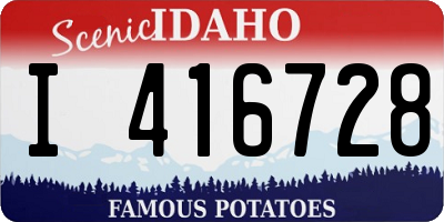 ID license plate I416728
