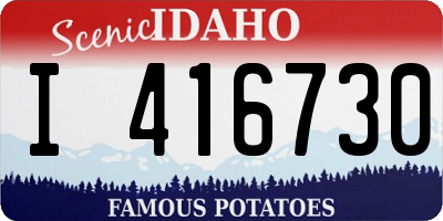 ID license plate I416730