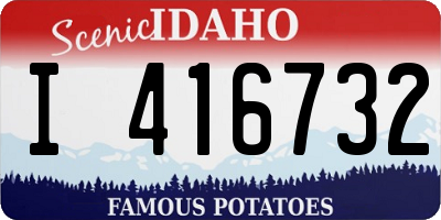 ID license plate I416732