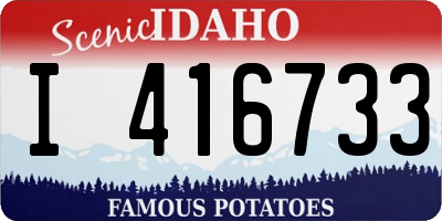 ID license plate I416733