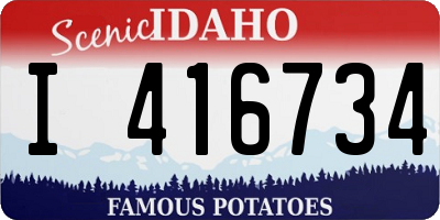ID license plate I416734