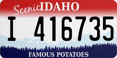ID license plate I416735