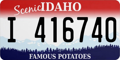 ID license plate I416740
